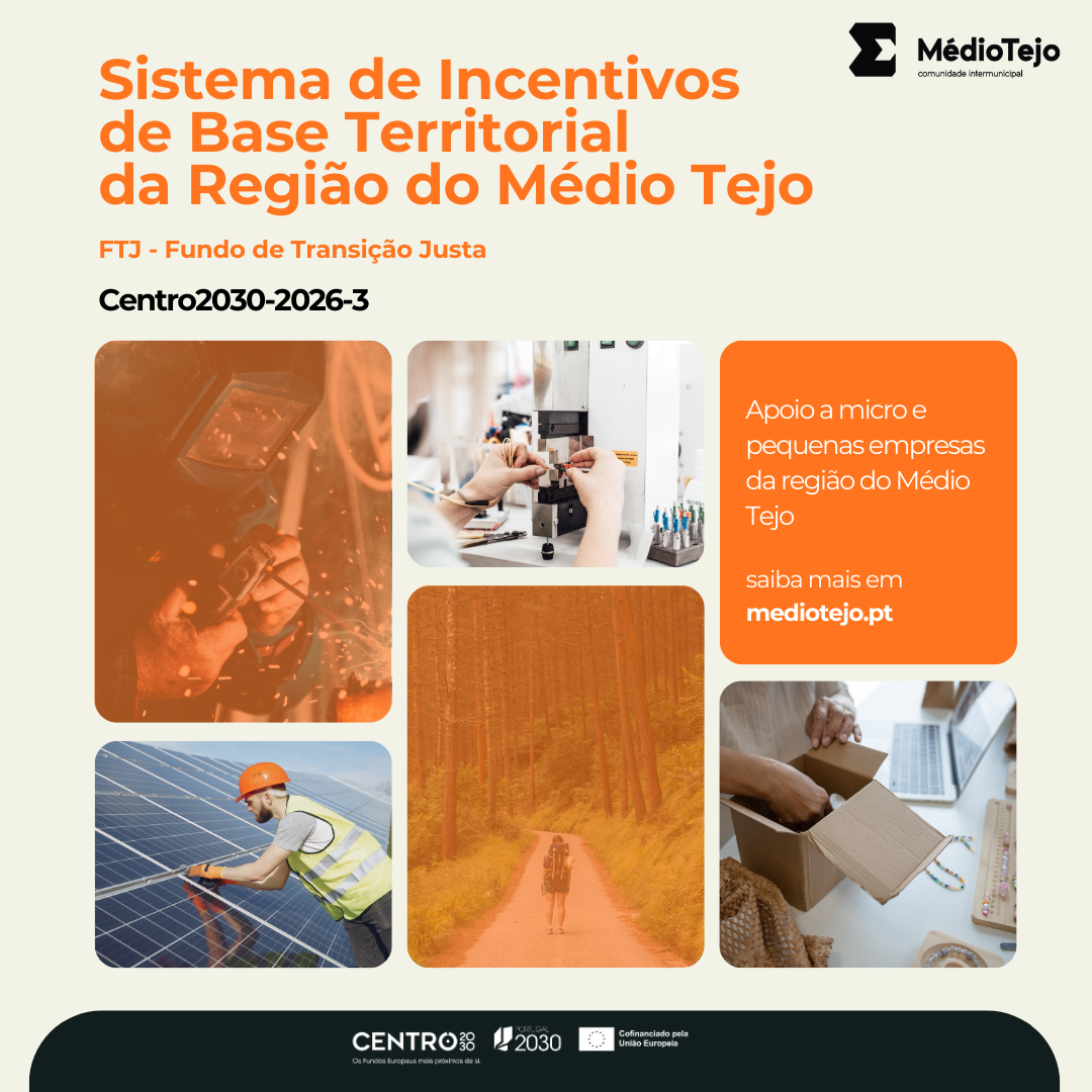 Apoios para empresas do Médio Tejo nas áreas de indústria, turismo, comércio e serviços